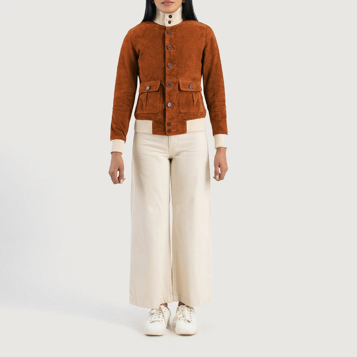 
Sasha A1 Blouson Bombardier en Cuir pour Femme – alternate product view 3