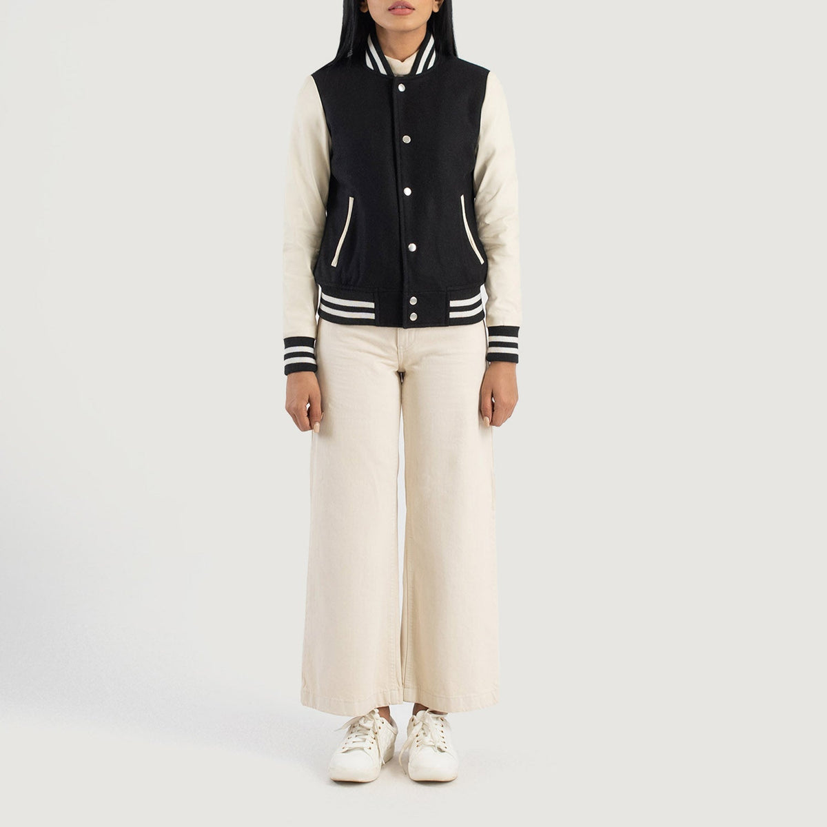 Savant Varsity Veste en Cuir pour Femme – Vue produit alternative 3
