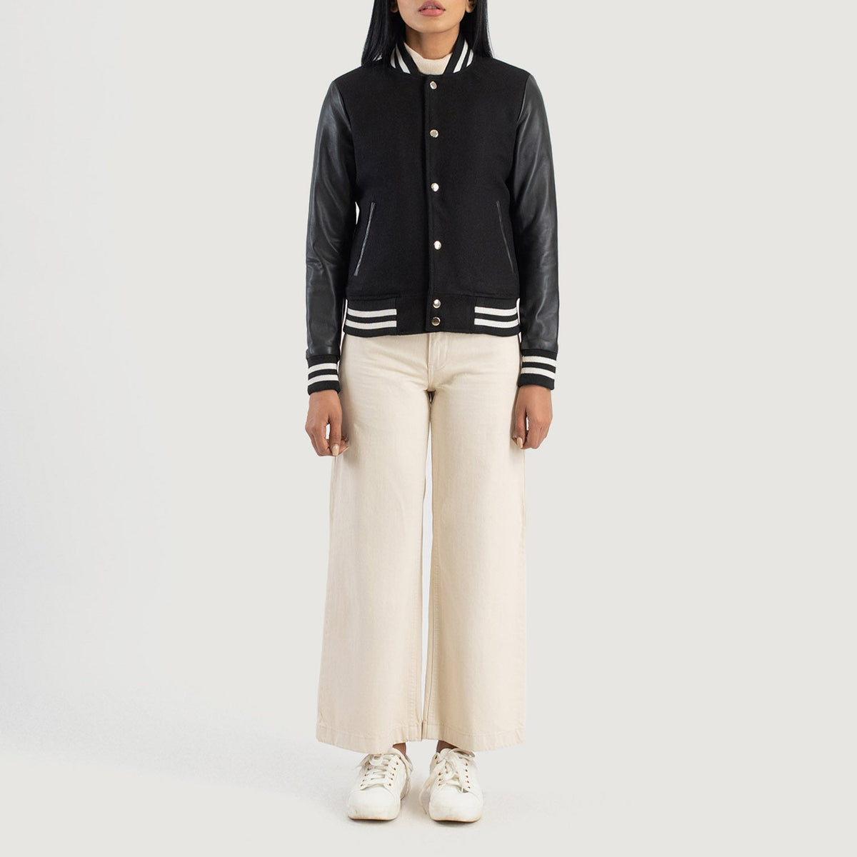 Savant Varsity Veste en Cuir pour Femme – Vue produit alternative 3