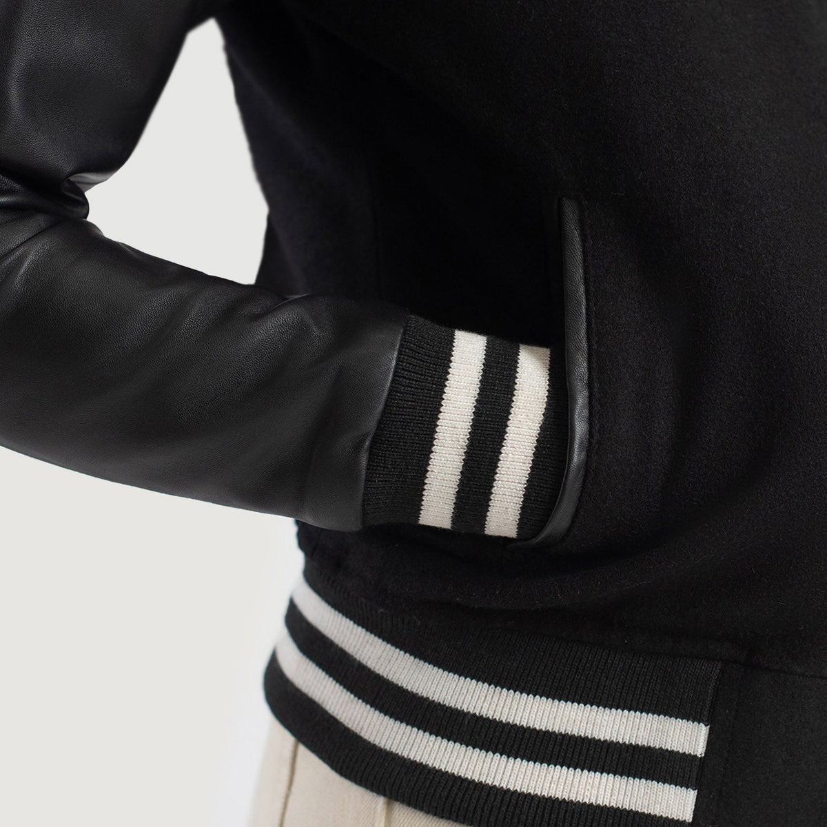 Savant Varsity Veste en Cuir pour Femme – Vue produit alternative 6