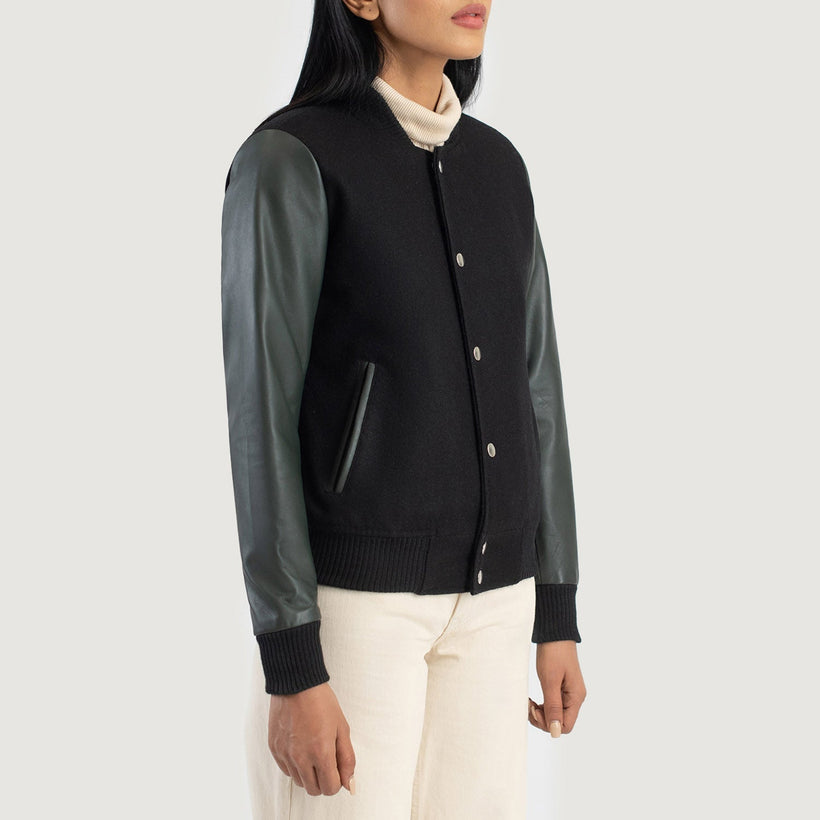 Savant Varsity Veste en Cuir pour Femme