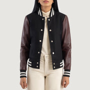 Savant Varsity Veste en Cuir pour Femme – Vue produit alternative 1