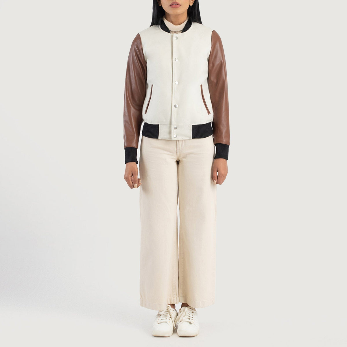 Savant Varsity Veste en Cuir pour Femme – Vue produit alternative 3