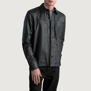 Black Sheepskin leather Jacket - Vue de dos avec coupe ajustée aux épaules &amp; ourlet soigné