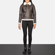 
Sherilyn B-3 Noir Blouson Bombardier en Cuir pour Femme – alternate product view 3
