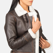 
Sherilyn B-3 Noir Blouson Bombardier en Cuir pour Femme – alternate product view 6
