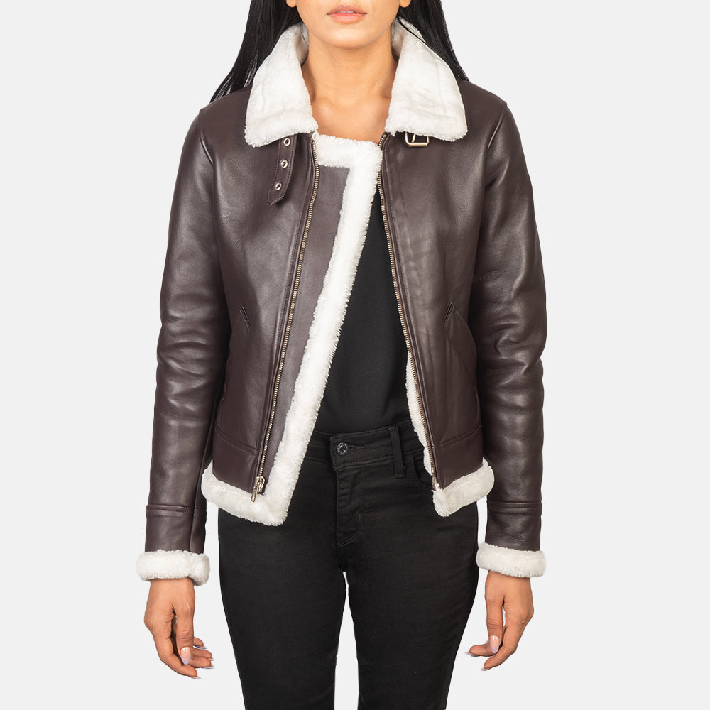 
Sherilyn B-3 Noir Blouson Bombardier en Cuir pour Femme – alternate product view 1