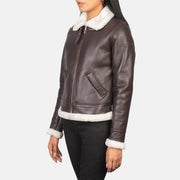 
Sherilyn B-3 Noir Blouson Bombardier en Cuir pour Femme – alternate product view 2