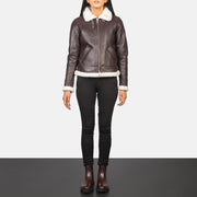 
Sherilyn B-3 Noir Blouson Bombardier en Cuir pour Femme – alternate product view 3