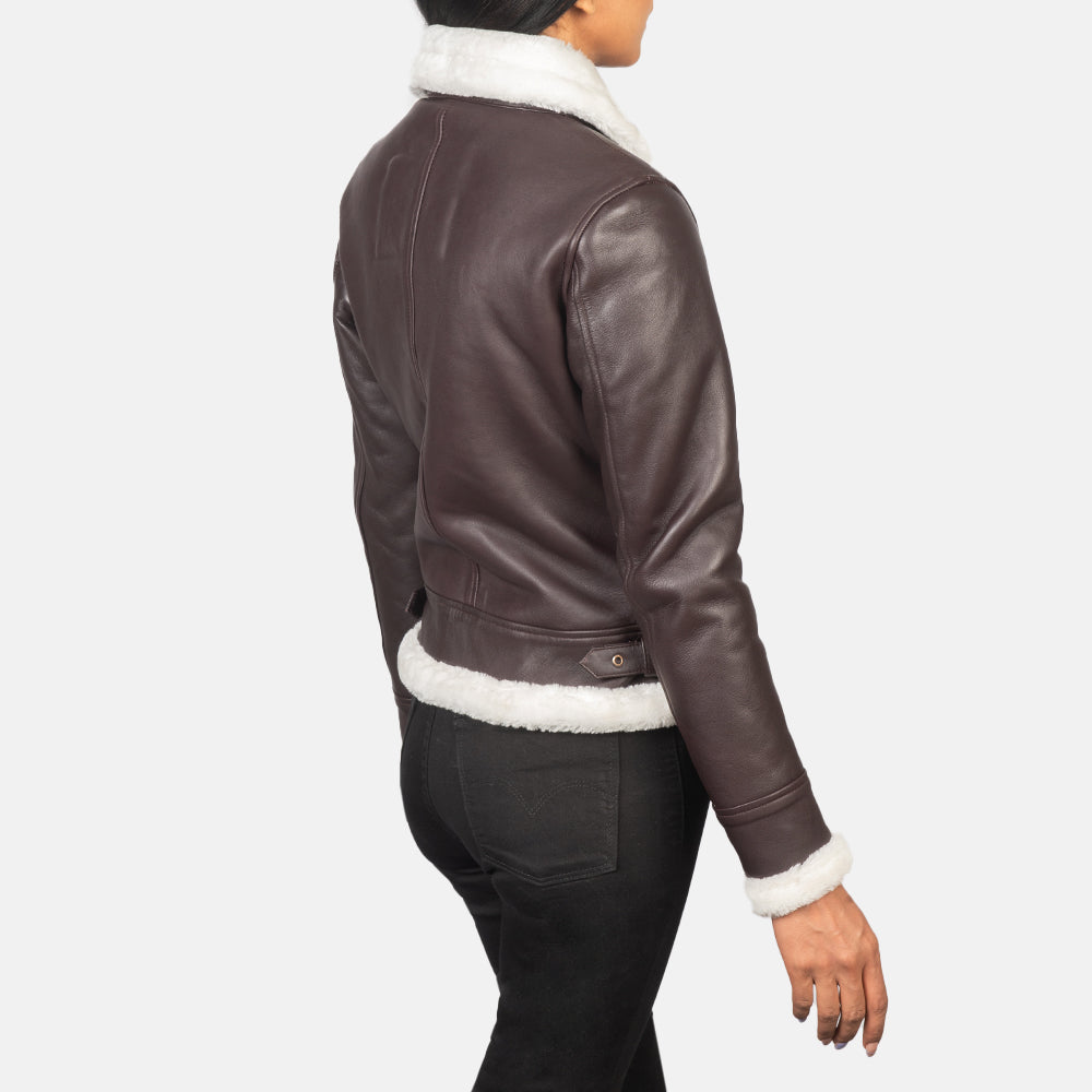 
Sherilyn B-3 Noir Blouson Bombardier en Cuir pour Femme – alternate product view 5