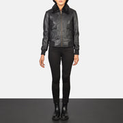 Stella G-1 Blouson Bomber en Cuir pour Femme – Vue produit alternative 3