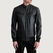 
Sven Blouson Bombardier en Cuir pour Homme - Vue de face & silhouette ajustée | Acheter en ligne