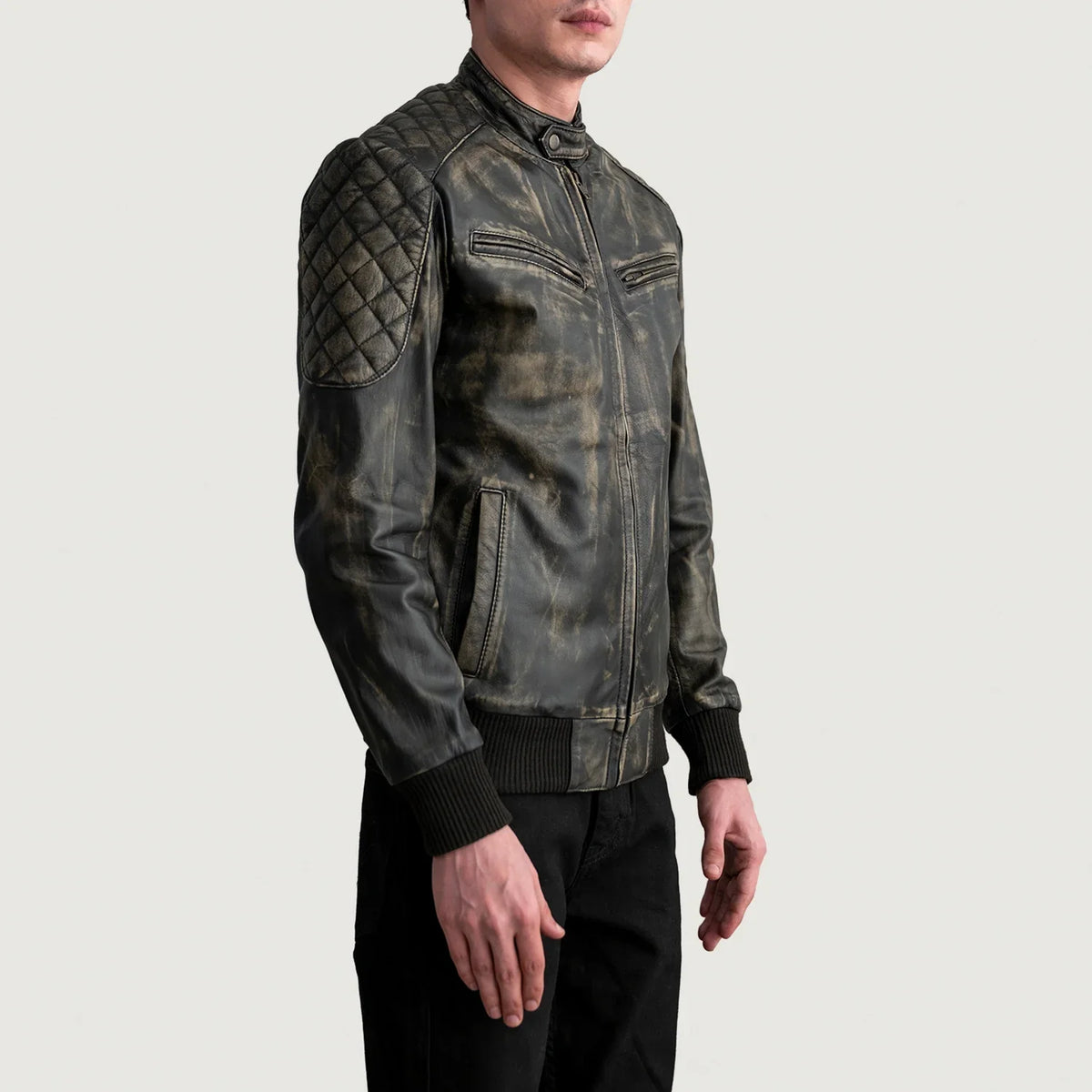 
Sven Blouson Bombardier en Cuir pour Homme - Natural Daylight Drape