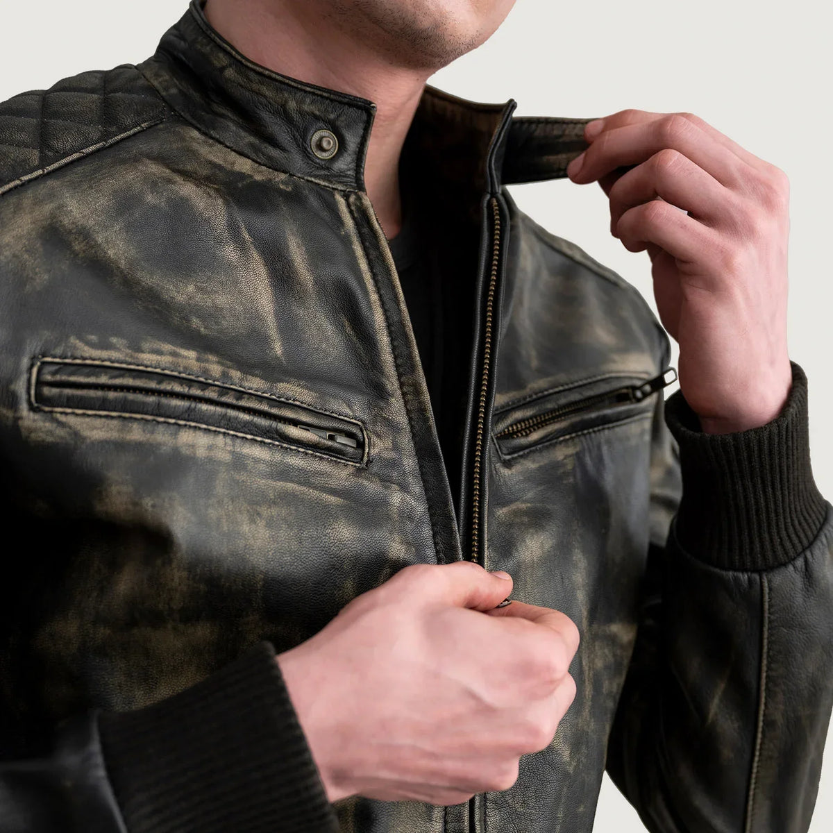 
Sven Blouson Bombardier en Cuir pour Homme – alternate product view 5