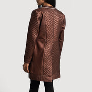 Authentic Sheepskin Leather with Aniline Finish Grain Texture &amp; Heavy-Duty Seam Stitching Detail