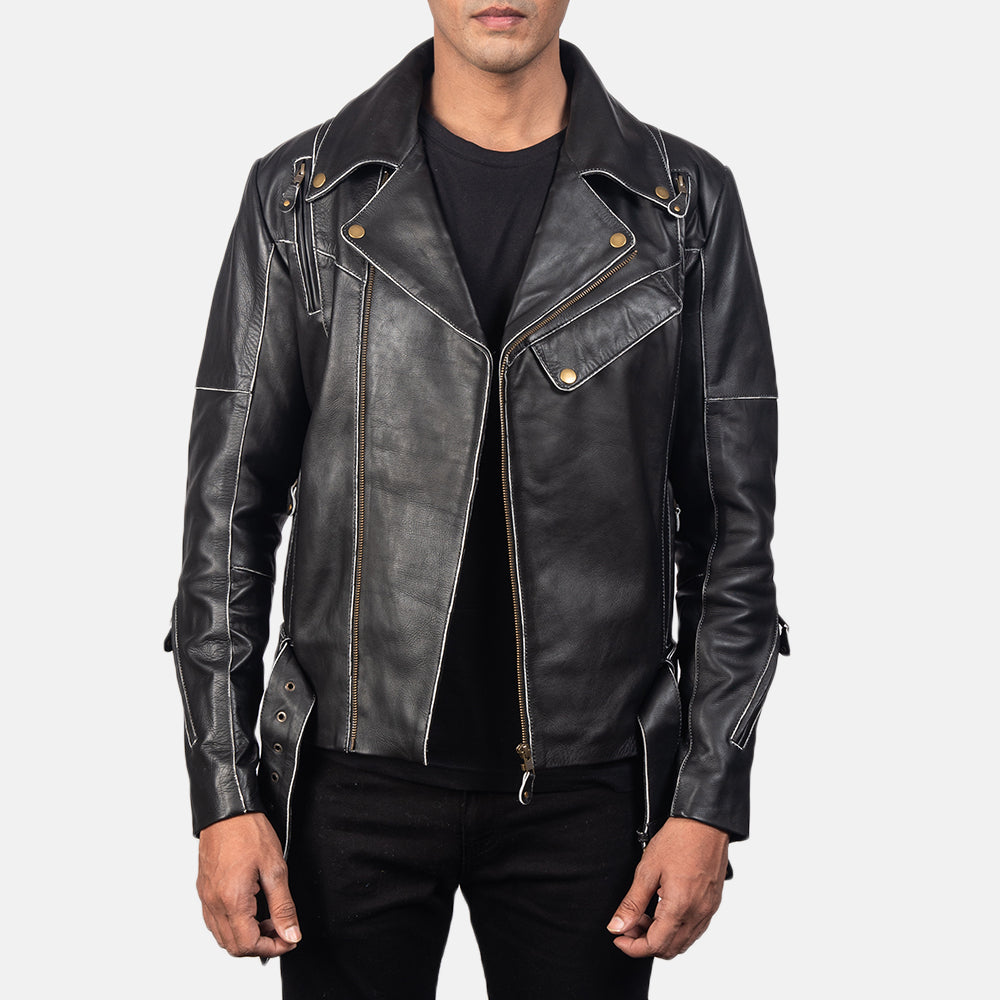 Cuir de vachette véritable Grain Texture &amp; Heavy-Duty Seam Stitching Detail