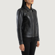 
Vixen Classic Collar Veste en Cuir pour Femme – alternate product view 2