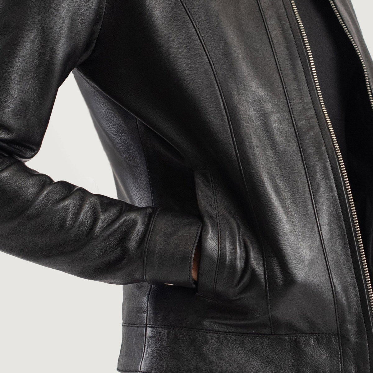 
Vixen Classic Collar Veste en Cuir pour Femme – alternate product view 6