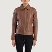 
Vixen Classic Collar Veste en Cuir pour Femme – alternate product view 4