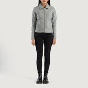 
Vixen Classic Collar Veste en Cuir pour Femme – alternate product view 3