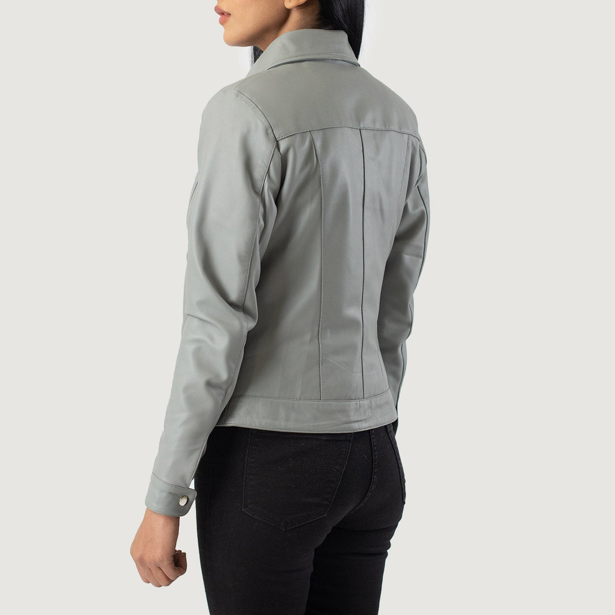 
Vixen Classic Collar Veste en Cuir pour Femme – alternate product view 5