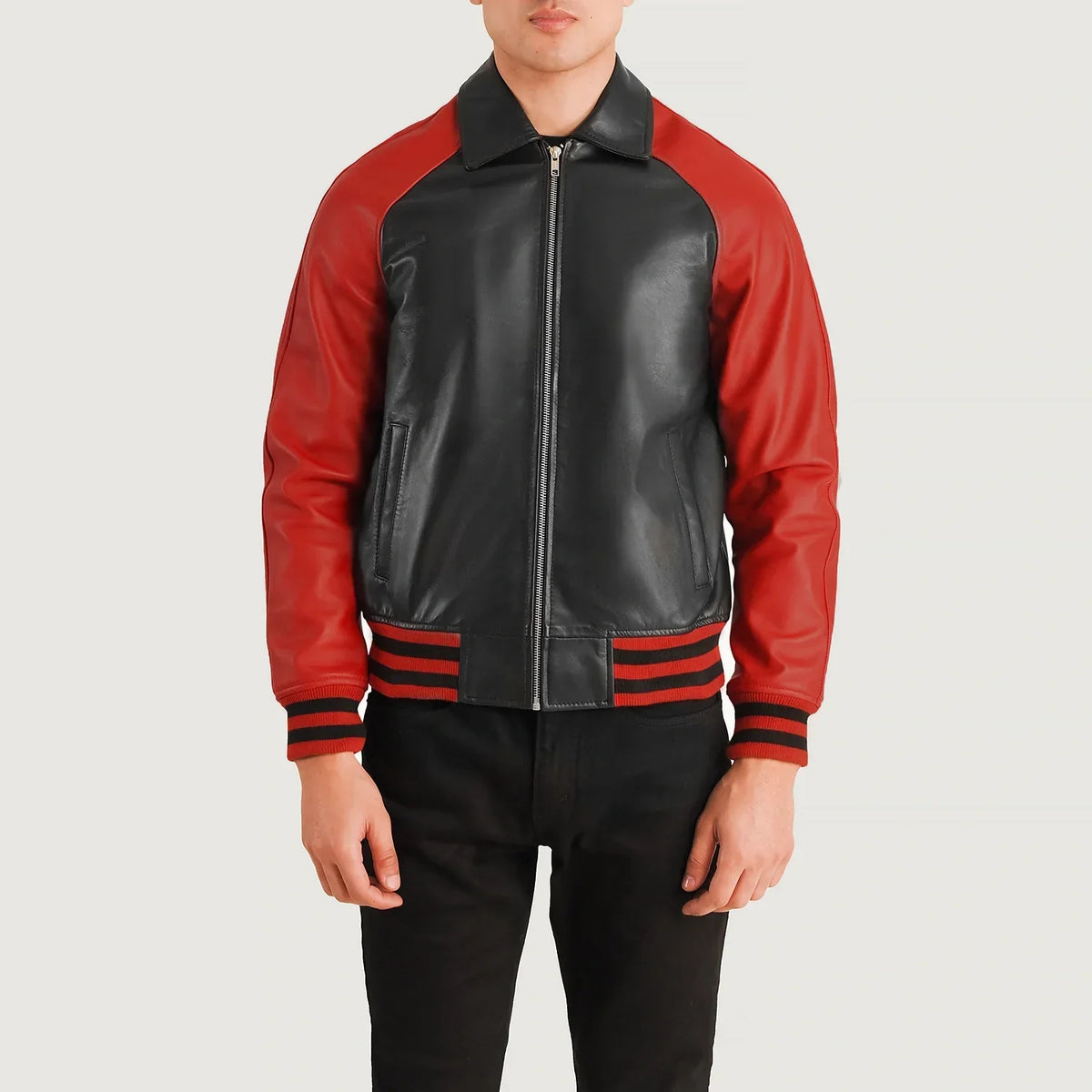 Walton Varsity Veste en Cuir pour Homme – Vue produit alternative 4