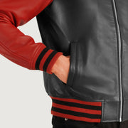 Walton Varsity Veste en Cuir pour Homme – Vue produit alternative 6