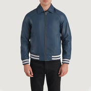 Walton Varsity Veste en Cuir pour Homme – Vue produit alternative 1
