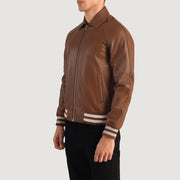 Walton Varsity Veste en Cuir pour Homme – Vue produit alternative 3