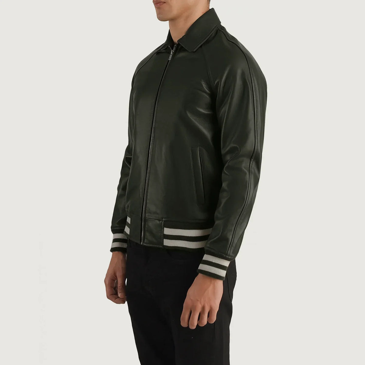 Walton Varsity Veste en Cuir pour Homme – Vue produit alternative 2