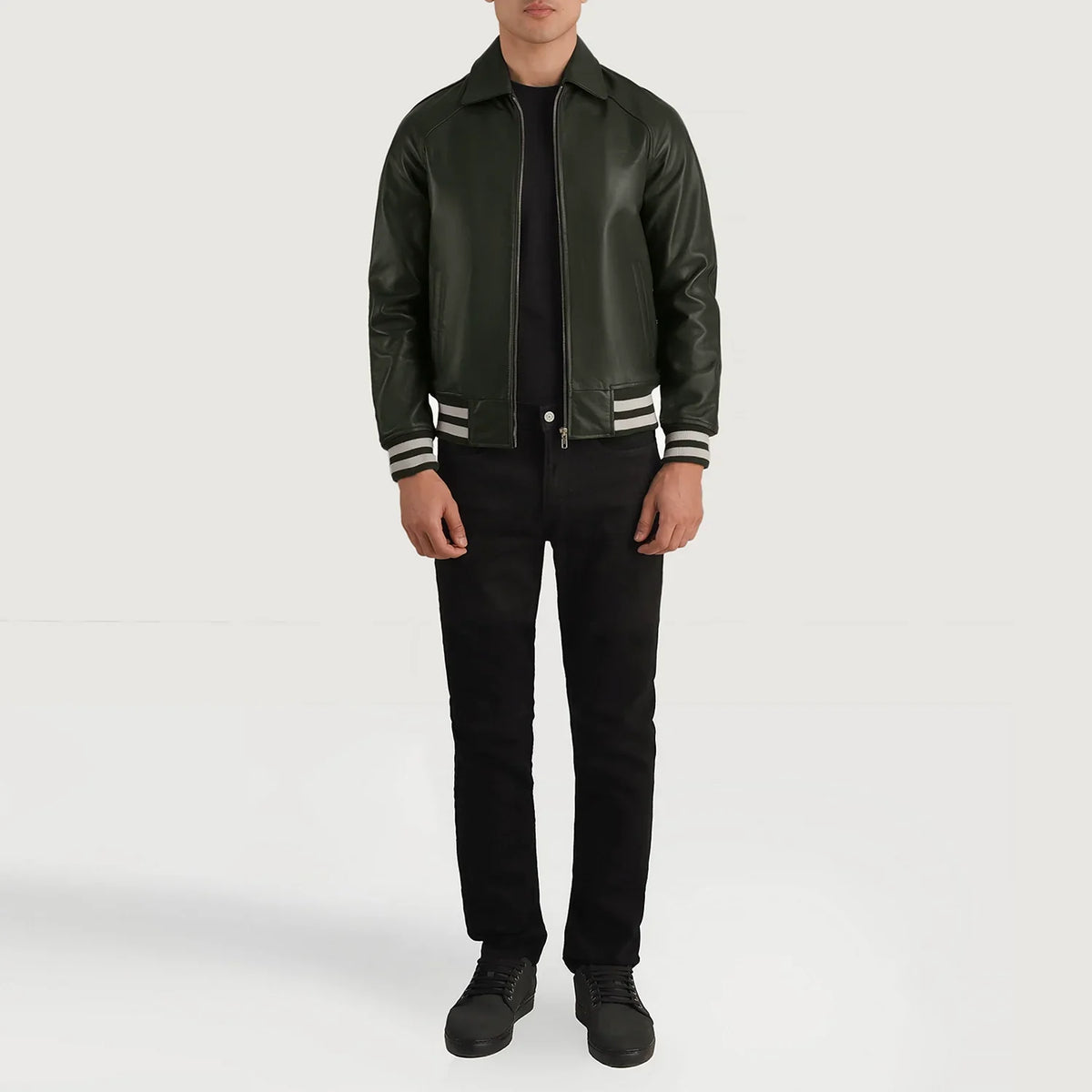 Walton Varsity Veste en Cuir pour Homme – Vue produit alternative 4