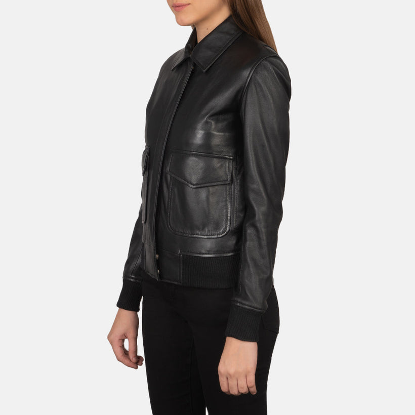Westa A-2 Blouson Bombardier en Cuir pour Femme