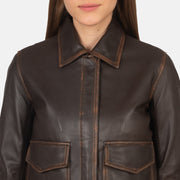 Westa A-2 Blouson Bomber en Cuir pour Femme – Vue produit alternative 7