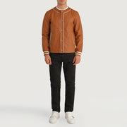 Willis Varsity Veste en Cuir pour Homme – Vue produit alternative 3