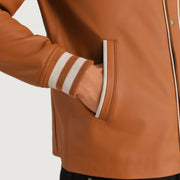 Willis Varsity Veste en Cuir pour Homme – Vue produit alternative 6
