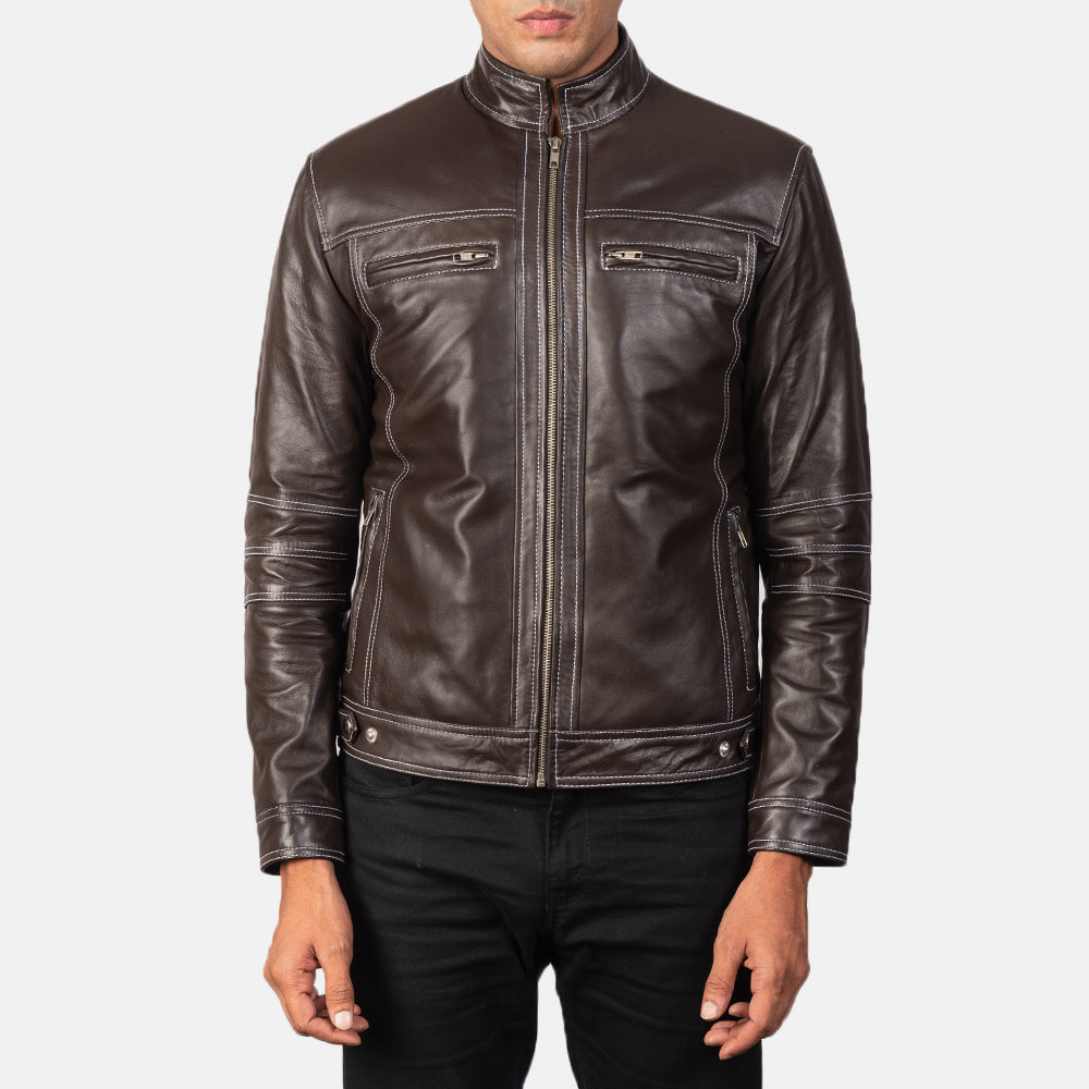Youngster Veste Motard en Cuir pour Homme – Vue produit alternative 4