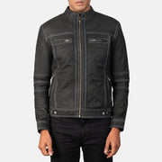 Youngster Veste Motard en Cuir pour Homme – Vue produit alternative 3