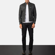 Youngster Veste Motard en Cuir pour Homme – Vue produit alternative 4