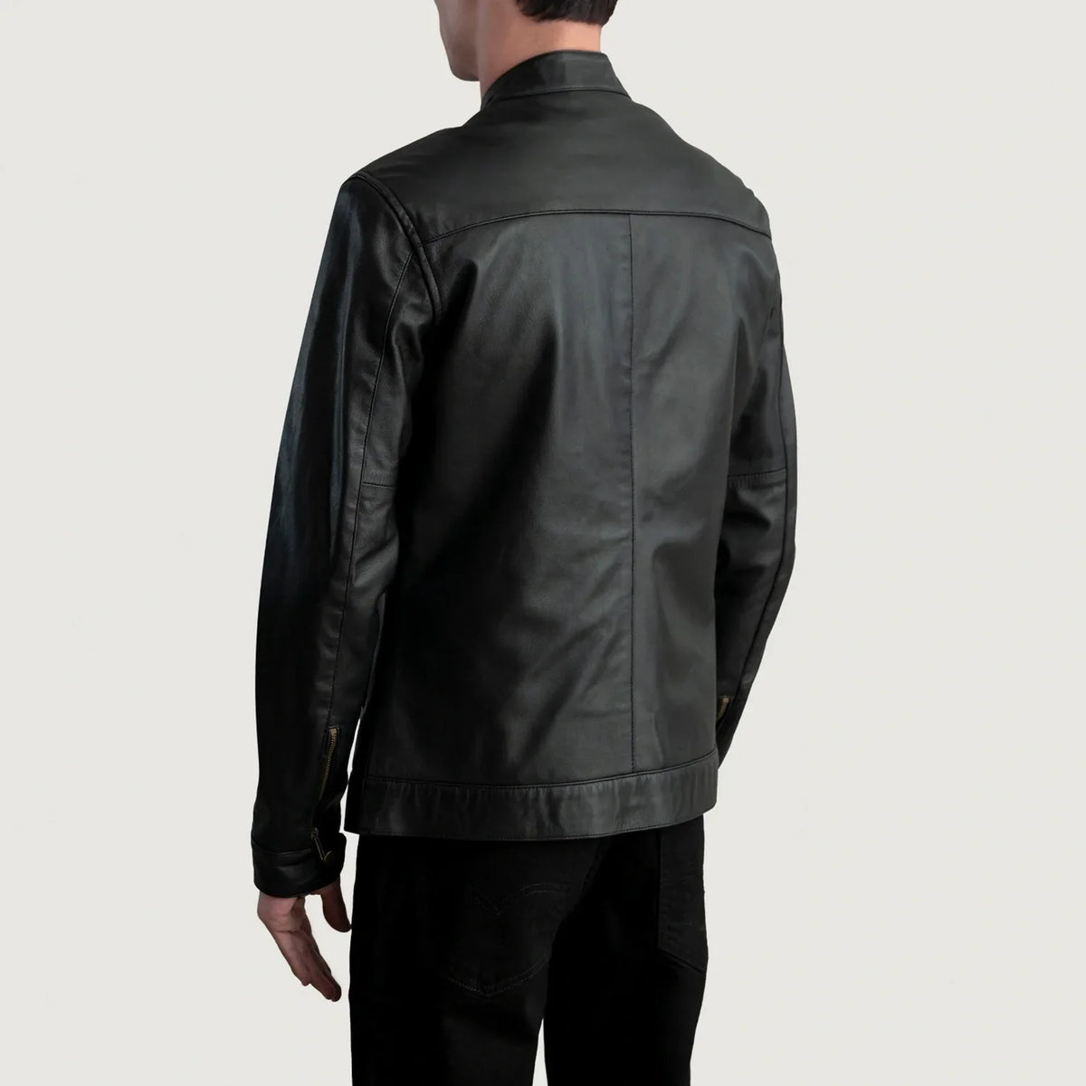 Authentic Sheepskin Leather with Aniline Finish Grain Texture &amp; Heavy-Duty Seam Stitching Detail