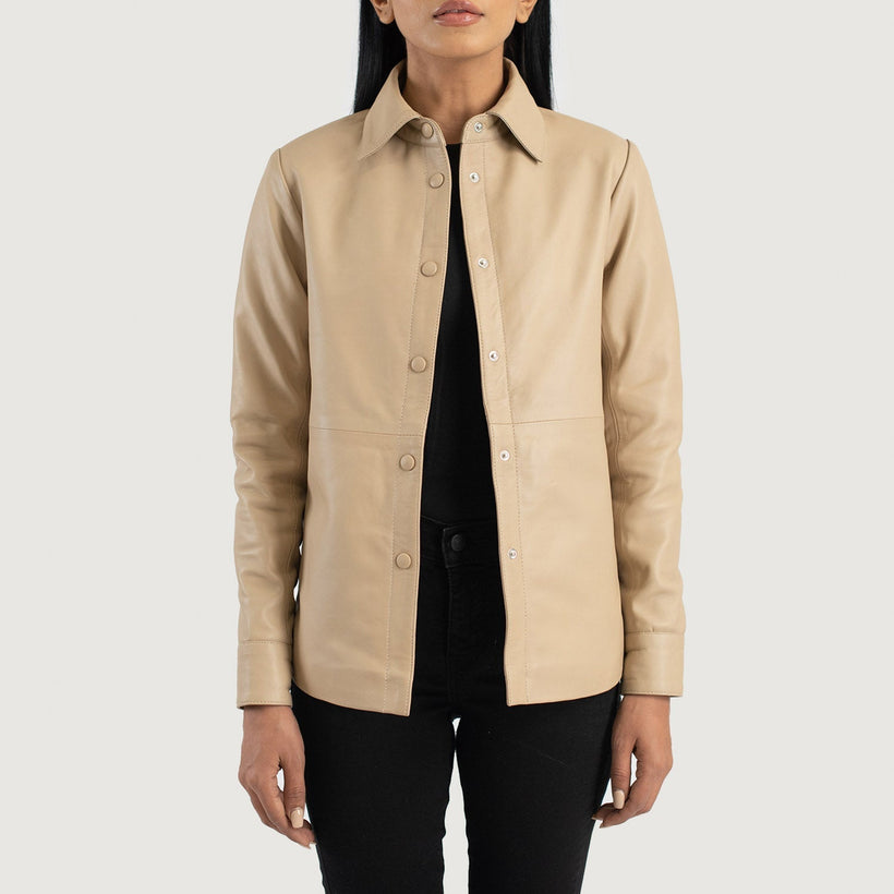 Zenith Shirt Veste en Cuir pour Femme