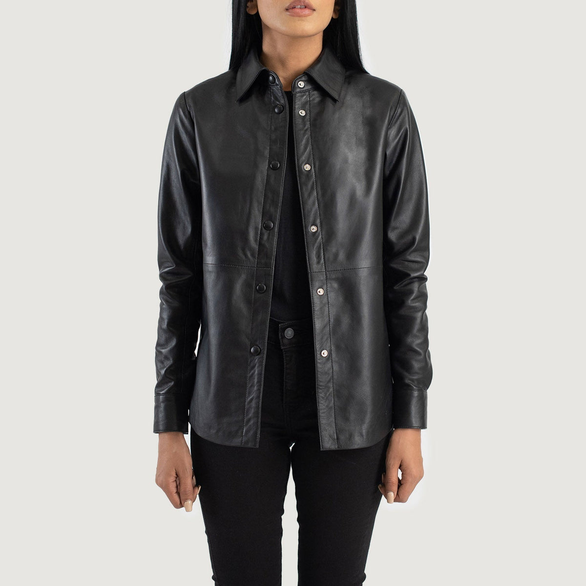 Zenith Shirt Veste en Cuir pour Femme – Vue produit alternative 1
