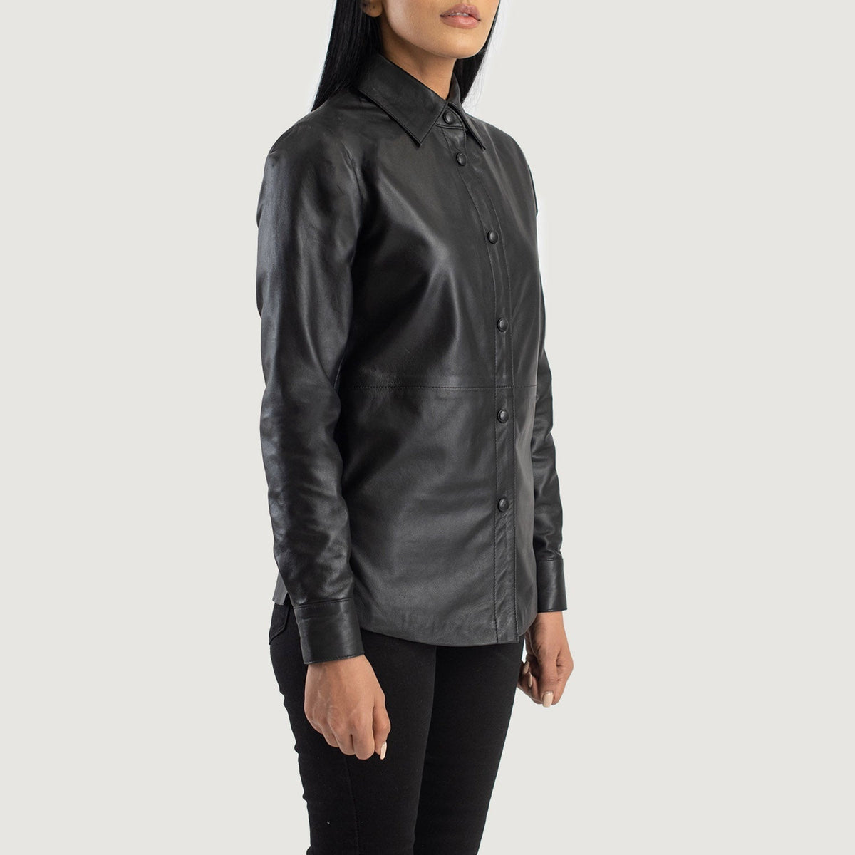 Zenith Shirt Veste en Cuir pour Femme – Vue produit alternative 2