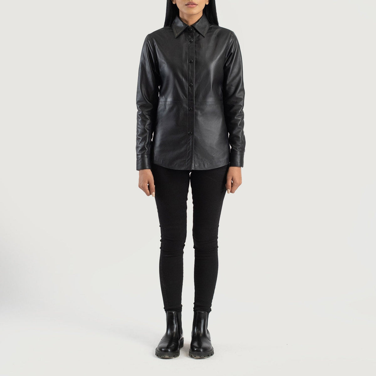 Zenith Shirt Veste en Cuir pour Femme – Vue produit alternative 3