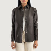 Zenith Shirt Veste en Cuir pour Femme – Vue produit alternative 1