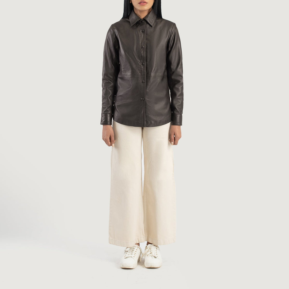 Zenith Shirt Veste en Cuir pour Femme – Vue produit alternative 3