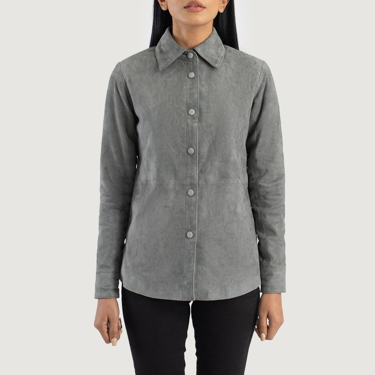 Zenith Shirt Veste en Cuir pour Femme – Vue produit alternative 4