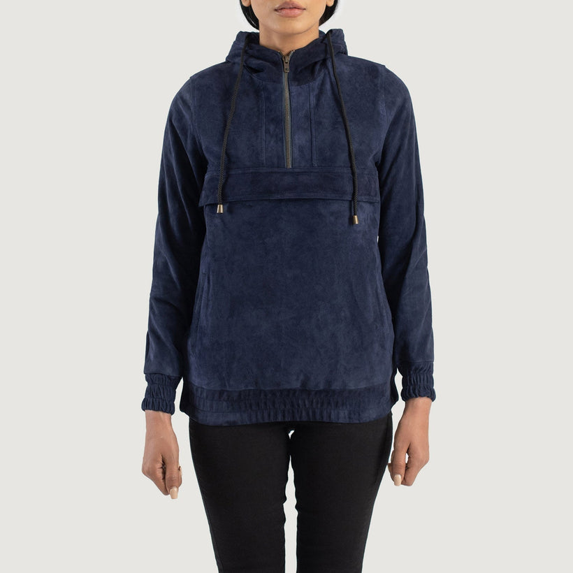 Zest Hooded Pullover Veste en Cuir pour Femme