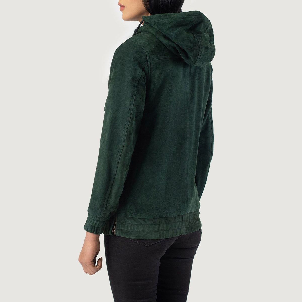 Zest Hooded Pullover Veste en Cuir pour Femme – Vue produit alternative 5